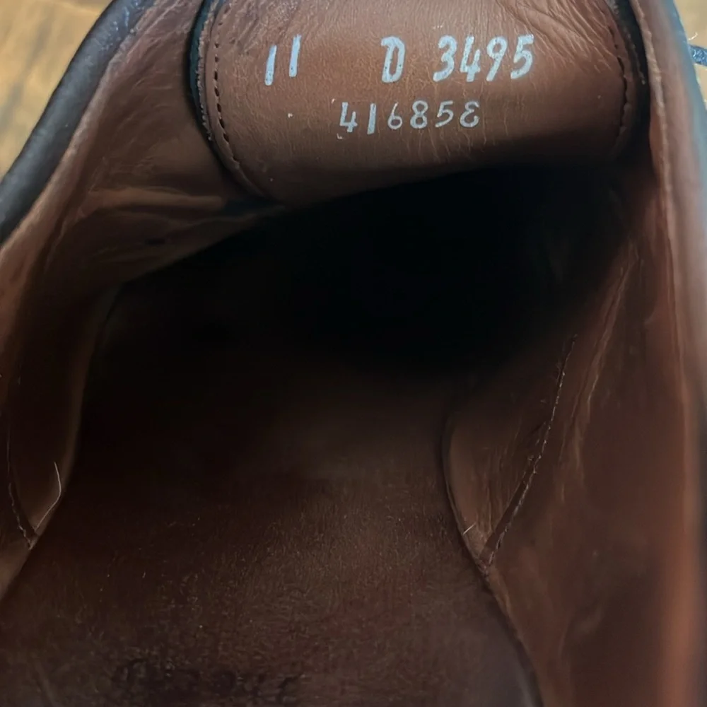 Allen Edmonds THE CITY‎ Leather Cap Toe Lace Up Oxfords Men Size 11 D Black 3495